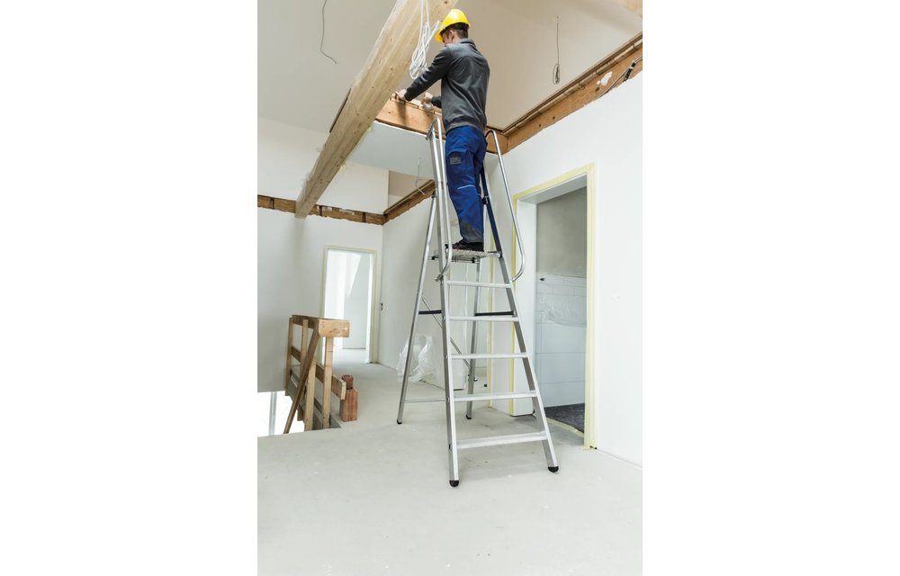 Platformtrap, 4 treden met leuning, type ML
