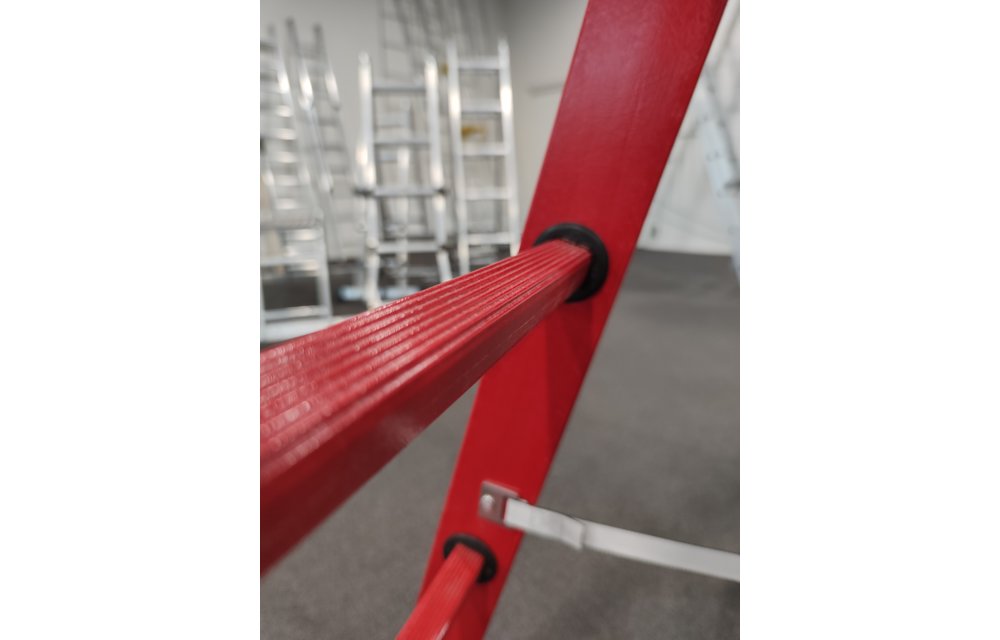 Kunststof dubbele ladder, 2x14 sporten