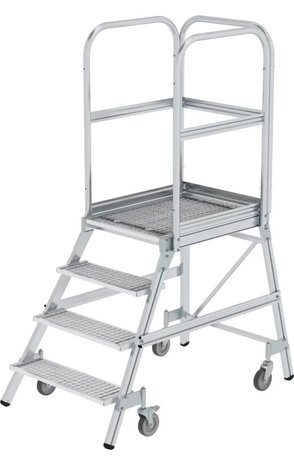 Roossien Aluminium bordestrap met 4 stalen treden