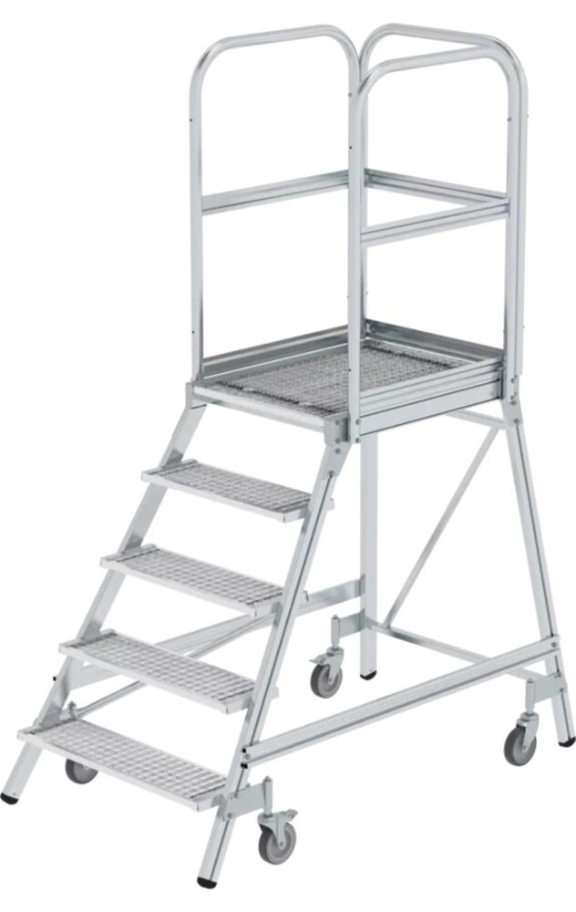 Roossien Aluminium bordestrap met 5 stalen treden