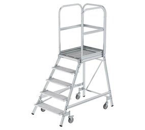 Munk Aluminium bordestrap met 5 stalen treden Munk Aluminium bordestrap met 5 stalen treden