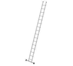 Munk Aluminium enkele ladder, 16 sporten (350 mm breed) met stabilisatiebalk Munk Aluminium enkele ladder, 16 sporten (350 mm breed) met stabilisatiebalk