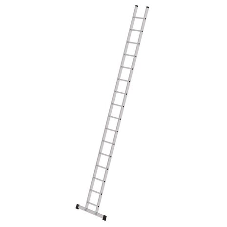 Munk Aluminium enkele ladder, 16 sporten (350 mm breed) met stabilisatiebalk Munk Aluminium enkele ladder, 16 sporten (350 mm breed) met stabilisatiebalk
