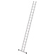 Munk Aluminium enkele ladder, 18 sporten (350 mm breed) met stabilisatiebalk Munk Aluminium enkele ladder, 18 sporten (350 mm breed) met stabilisatiebalk