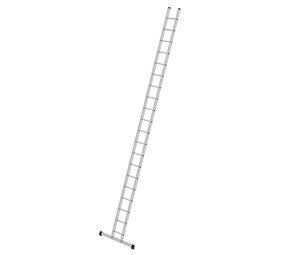 Munk Aluminium enkele ladder, 20 sporten (350 mm breed) met stabilisatiebalk Munk Aluminium enkele ladder, 20 sporten (350 mm breed) met stabilisatiebalk