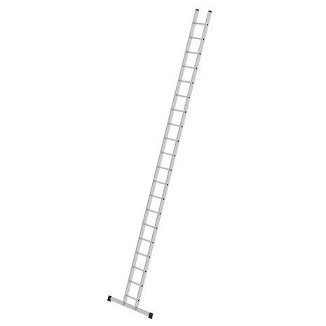 Munk Aluminium enkele ladder, 20 sporten (350 mm breed) met stabilisatiebalk Munk Aluminium enkele ladder, 20 sporten (350 mm breed) met stabilisatiebalk