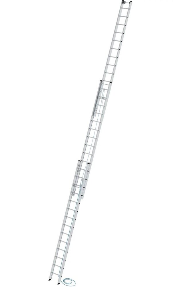 Roossien 3-delige aluminium optrekladder, 3x14 sporten Roossien 3-delige aluminium optrekladder, 3x14 sporten