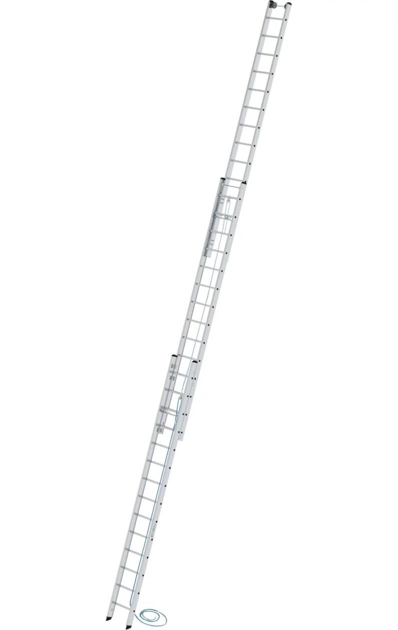 Bakkerij halsband Federaal 3-delige aluminium optrekladder, 3x16 sporten | Ladder.nl