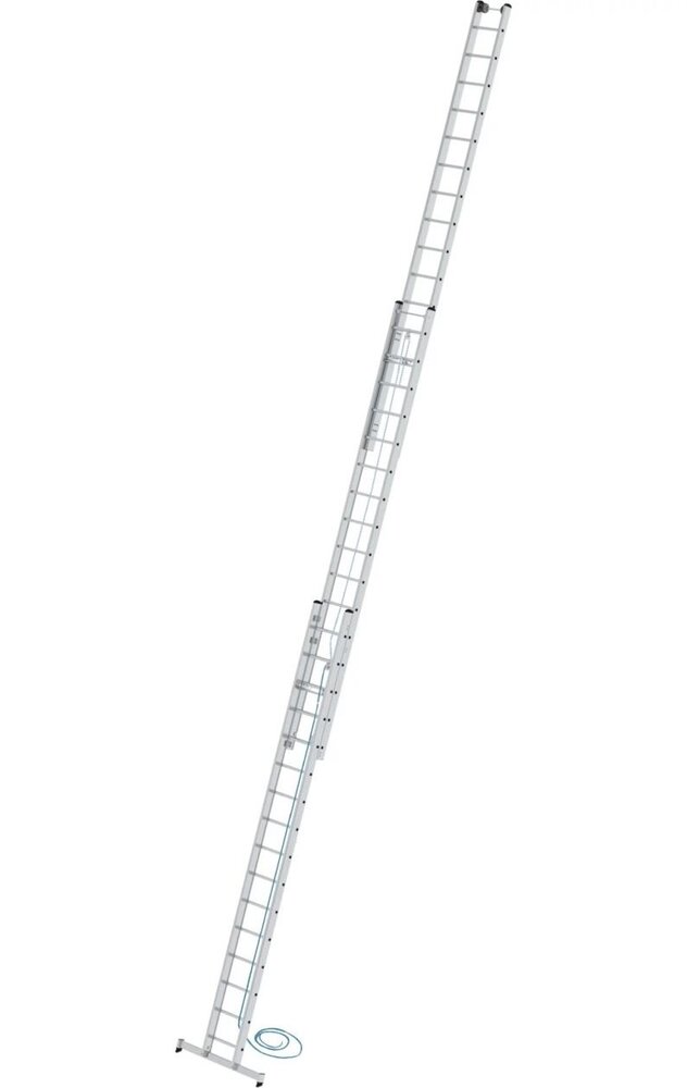 Munk 3-delige optrekladder, 3x16 sporten met Nivello stabilisatiebalk Munk 3-delige optrekladder, 3x16 sporten met Nivello stabilisatiebalk