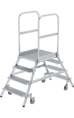 Roossien Aluminium dubbele bordestrap, 2x4 treden