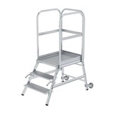 Munk Bordestrap met handgrepen, 3 treden