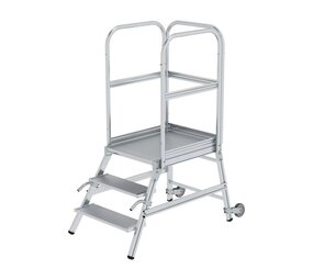 Roossien Bordestrap met handgrepen, 3 treden