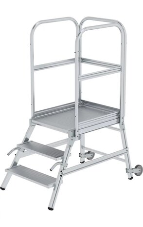Munk Bordestrap met handgrepen, 3 treden Munk Bordestrap met handgrepen, 3 treden