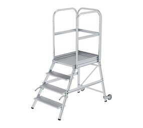 Roossien Bordestrap met handgrepen, 4 treden