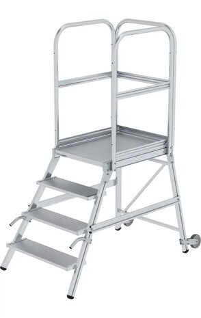Roossien Bordestrap met handgrepen, 4 treden