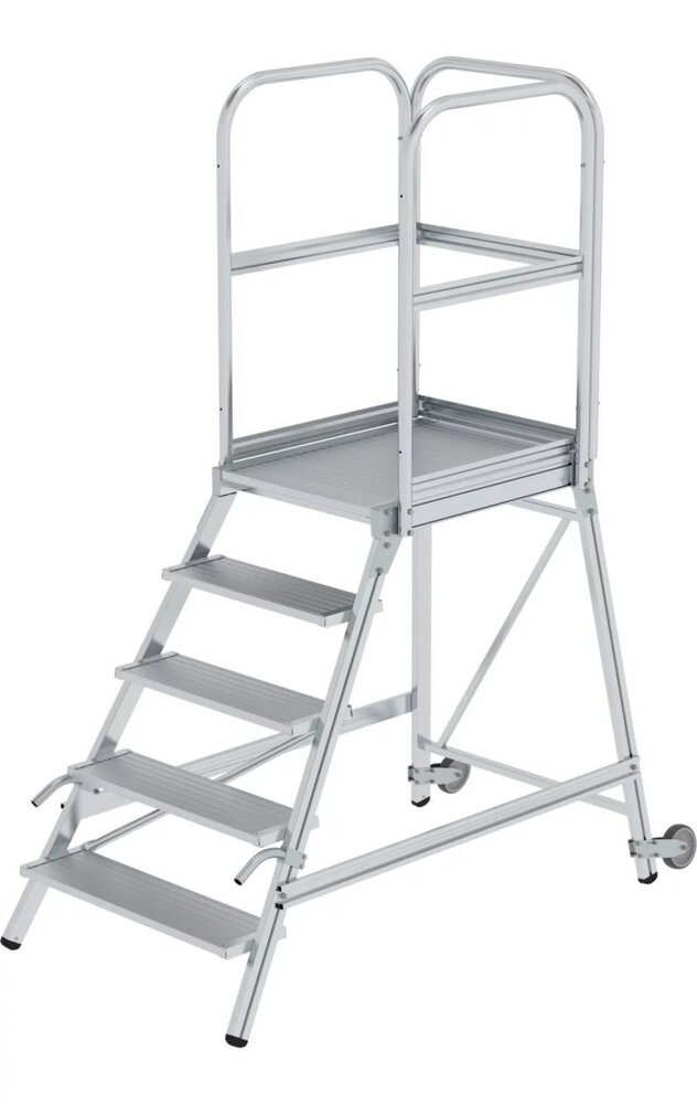 Munk Bordestrap met handgrepen, 5 treden Munk Bordestrap met handgrepen, 5 treden