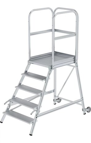 Roossien Bordestrap met handgrepen, 5 treden