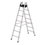 Roossien Aluminium dubbele ladder, 2x7 sporten