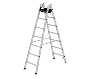 Munk Aluminium dubbele ladder, 2x7 sporten Munk Aluminium dubbele ladder, 2x7 sporten
