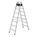 Munk Aluminium dubbele ladder, 2x7 sporten Munk Aluminium dubbele ladder, 2x7 sporten