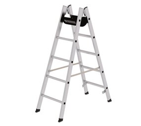 Munk Aluminium dubbele ladder, 2x5 sporten Munk Aluminium dubbele ladder, 2x5 sporten