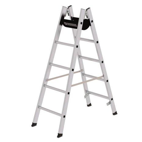 Munk Aluminium dubbele ladder, 2x5 sporten Munk Aluminium dubbele ladder, 2x5 sporten