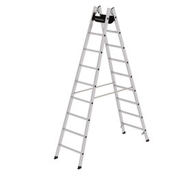 Munk Aluminium dubbele ladder, 2x9 sporten Munk Aluminium dubbele ladder, 2x9 sporten