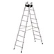 Munk Aluminium dubbele ladder, 2x9 sporten Munk Aluminium dubbele ladder, 2x9 sporten