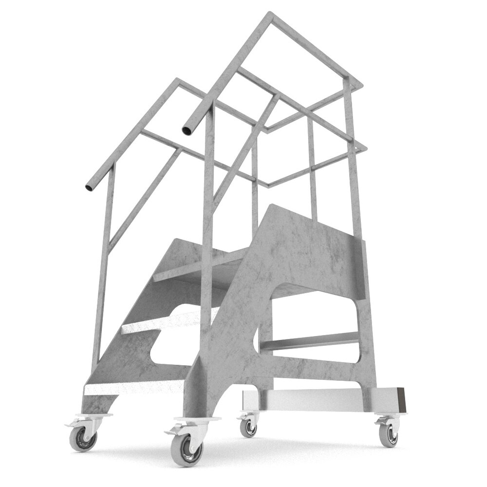 Roossien Aluminium verrijdbare bordestrap voor voedingsindustrie Roossien Aluminium verrijdbare bordestrap voor voedingsindustrie
