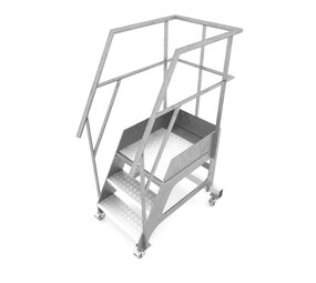 Roossien Aluminium verrijdbare bordestrap voor voedingsindustrie Roossien Aluminium verrijdbare bordestrap voor voedingsindustrie