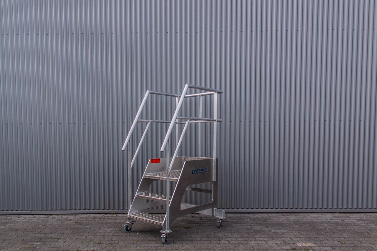Roossien Aluminium verrijdbare bordestrap voor voedingsindustrie Roossien Aluminium verrijdbare bordestrap voor voedingsindustrie