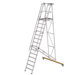 Munk Platformtrap 14 treden, vouwbaar, verrijdbaar