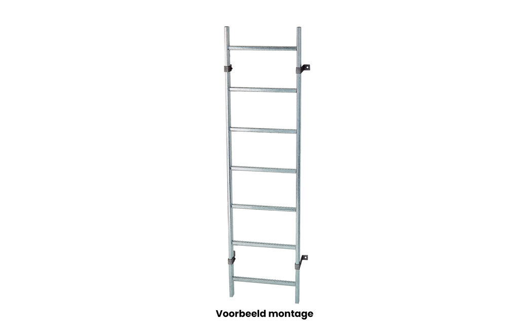 Stalen putladder, 15 sporten (340mm breed)