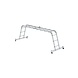 Munk 4-delige aluminium vouwladder, 2x3+2x4, met stabilisatiebalk Munk 4-delige aluminium vouwladder, 2x3+2x4, met stabilisatiebalk