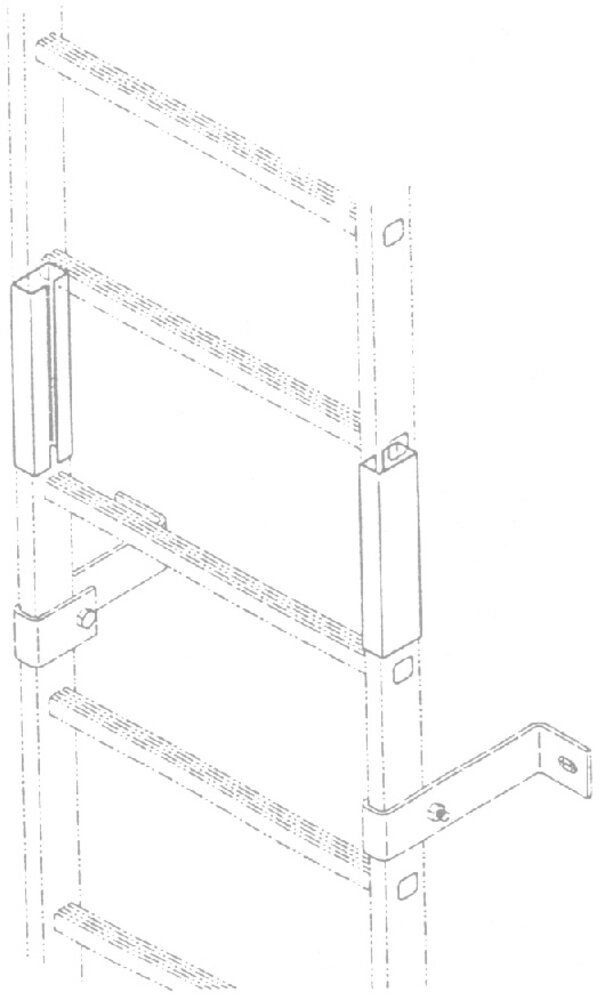 Roossien Ladderverbinder, RVS, voor putladders