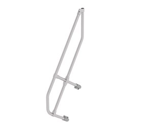 Munk Tweede leuning voor aluminium vaste trap 60°, 4 treden Munk Tweede leuning voor aluminium vaste trap 60°, 4 treden