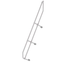 Munk Tweede leuning voor aluminium vaste trap 60°, 8 treden Munk Tweede leuning voor aluminium vaste trap 60°, 8 treden