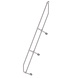 Munk Tweede leuning voor aluminium vaste trap 60°, 8 treden Munk Tweede leuning voor aluminium vaste trap 60°, 8 treden
