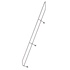 Tweede leuning voor aluminium vaste trap 60°, 12 treden Tweede leuning voor aluminium vaste trap 60°, 12 treden