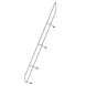 Munk Tweede leuning voor aluminium vaste trap 60°, 13 treden Munk Tweede leuning voor aluminium vaste trap 60°, 13 treden