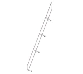 Roossien Tweede leuning voor aluminium vaste trap 60°, 15 treden