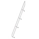 Munk Tweede leuning voor aluminium vaste trap 60°, 15 treden Munk Tweede leuning voor aluminium vaste trap 60°, 15 treden