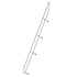 Tweede leuning voor aluminium vaste trap 60°, 15 treden Tweede leuning voor aluminium vaste trap 60°, 15 treden