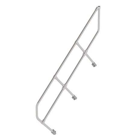 Roossien Tweede leuning voor aluminium vaste trap 45°, 7 treden