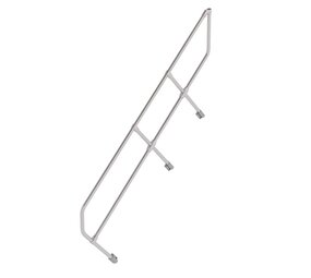 Roossien Tweede leuning voor aluminium vaste trap 45°, 8 treden