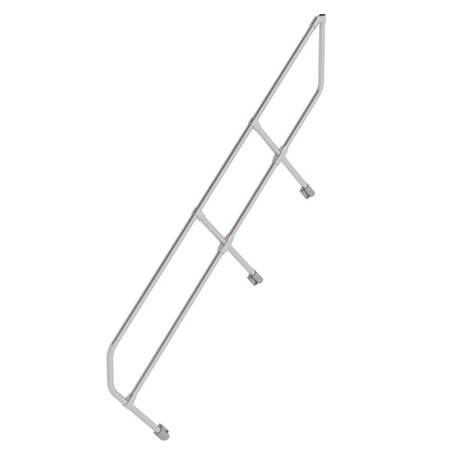 Roossien Tweede leuning voor aluminium vaste trap 45°, 8 treden