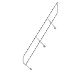 Roossien Tweede leuning voor aluminium vaste trap 45°, 9 treden