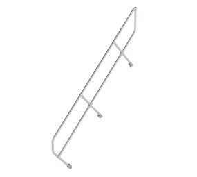 Munk Tweede leuning voor aluminium vaste trap 45°, 10 treden Munk Tweede leuning voor aluminium vaste trap 45°, 10 treden