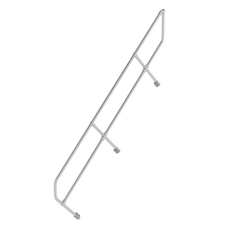 Roossien Tweede leuning voor aluminium vaste trap 45°, 10 treden