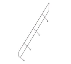 Munk Tweede leuning voor aluminium vaste trap 45°, 12 treden